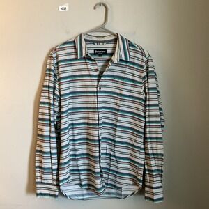 Betabrand Size L Stripped Long Sleeve Men's Shirt Size L